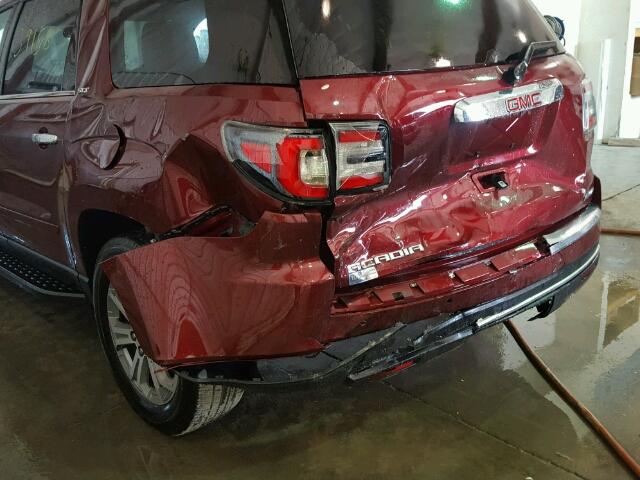 1GKKVRKD4FJ377436 - 2015 GMC ACADIA SLT წითელი ფოტო 9