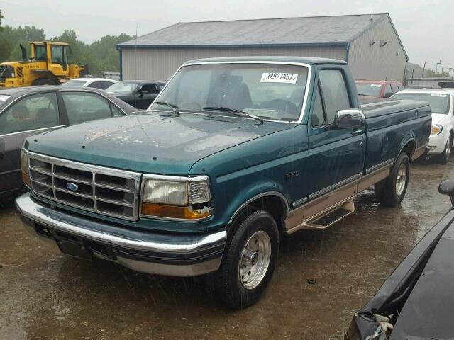 1FTEF15Y5TLB17732 - 1996 FORD F150 GREEN photo 2