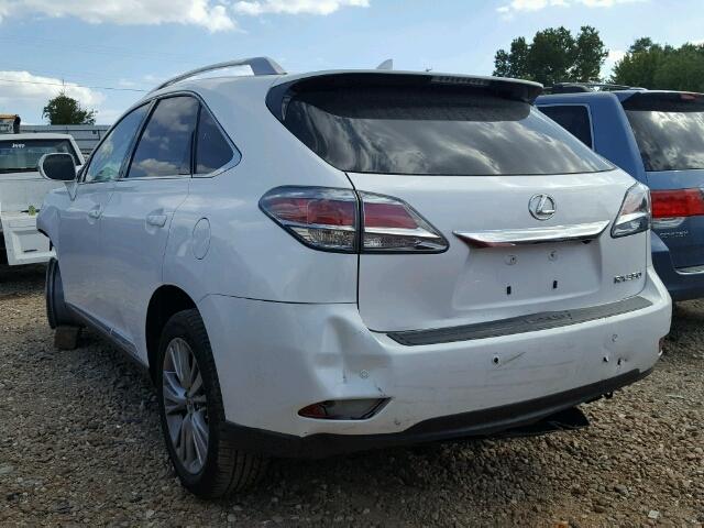 2T2BK1BA3EC225780 - 2014 LEXUS RX 350 WHITE photo 3