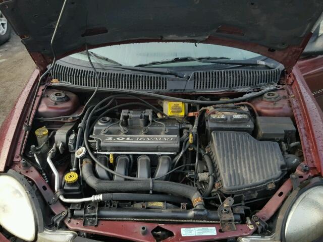 1B3ES46C21D159784 - 2001 DODGE NEON SE/ES MAROON photo 7