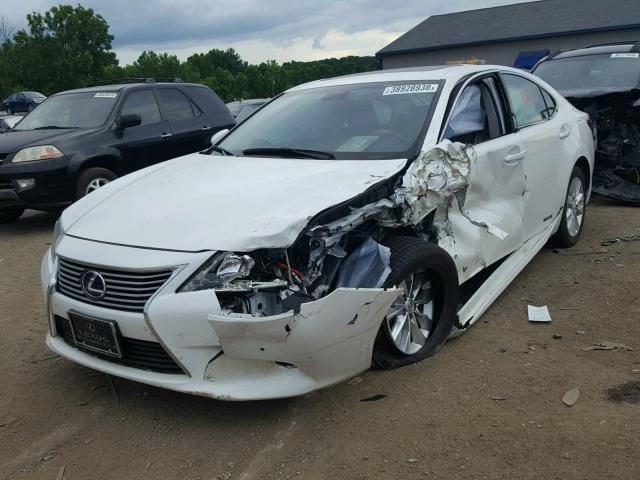 JTHBW1GG7D2037829 - 2013 LEXUS ES 300H WHITE photo 2