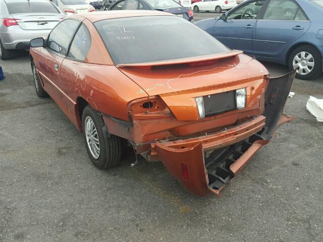 3G2JB12F25S100207 - 2005 PONTIAC SUNFIRE ORANGE photo 3