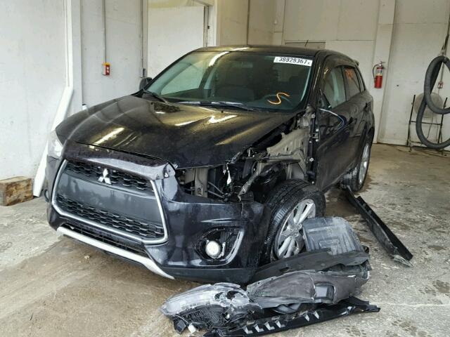 4A4AR3AW8FE037591 - 2015 MITSUBISHI OUTLANDER BLACK photo 2