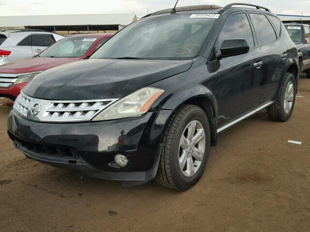 JN8AZ08TX6W410940 - 2006 NISSAN MURANO BLACK photo 2