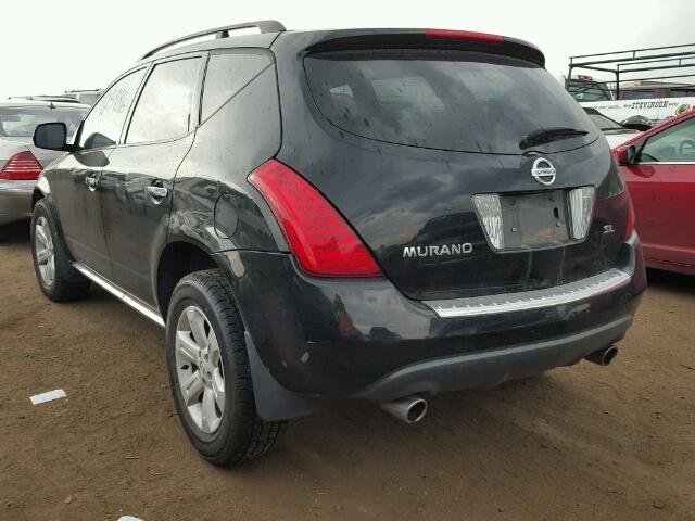 JN8AZ08TX6W410940 - 2006 NISSAN MURANO BLACK photo 3