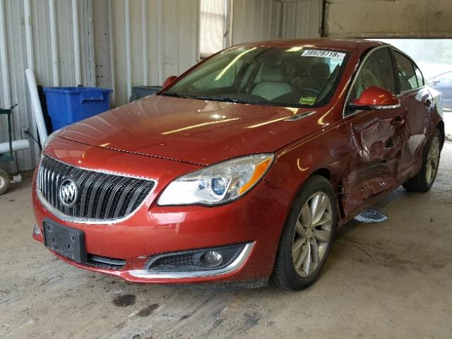2G4GL5EX5E9187365 - 2014 BUICK REGAL RED photo 2