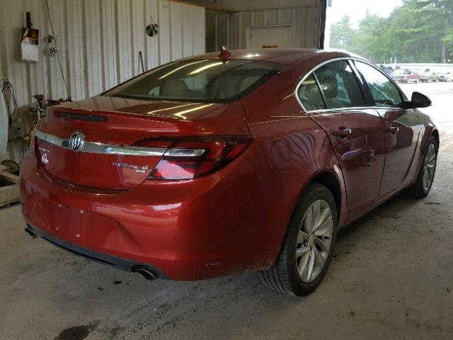 2G4GL5EX5E9187365 - 2014 BUICK REGAL RED photo 4