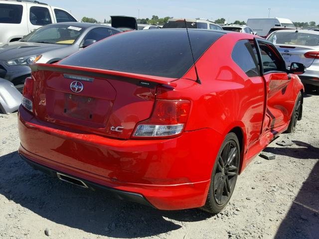 JTKJF5C71D3055319 - 2013 TOYOTA SCION TC 红色 照片 4