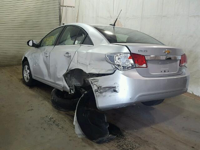 1G1PD5SB2E7292790 - 2014 CHEVROLET CRUZE LT SILVER photo 3