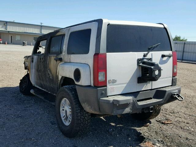 5GTEN13E598143232 - 2009 HUMMER H3 WHITE photo 3