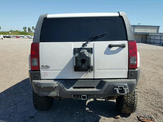 5GTEN13E598143232 - 2009 HUMMER H3 WHITE photo 9