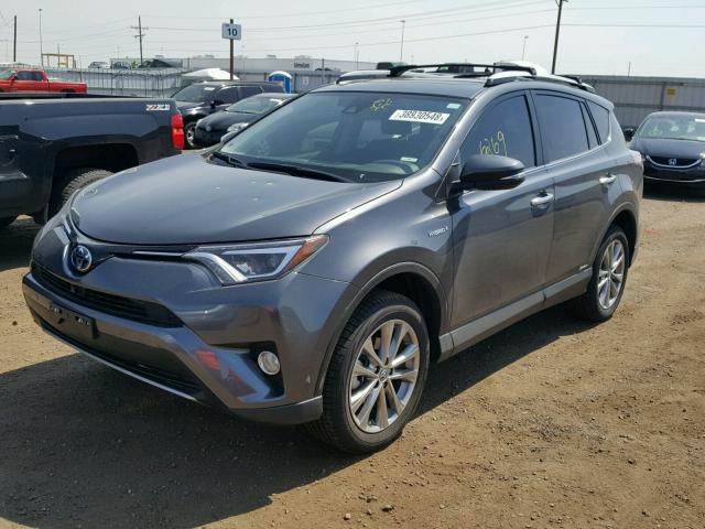 JTMDJREV3HD152379 - 2017 TOYOTA RAV4 HV LI GRAY photo 2