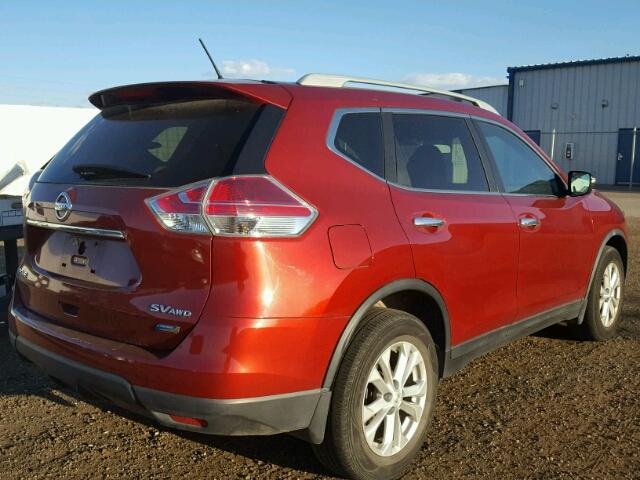 5N1AT2MV4EC760673 - 2014 NISSAN ROGUE RED photo 4