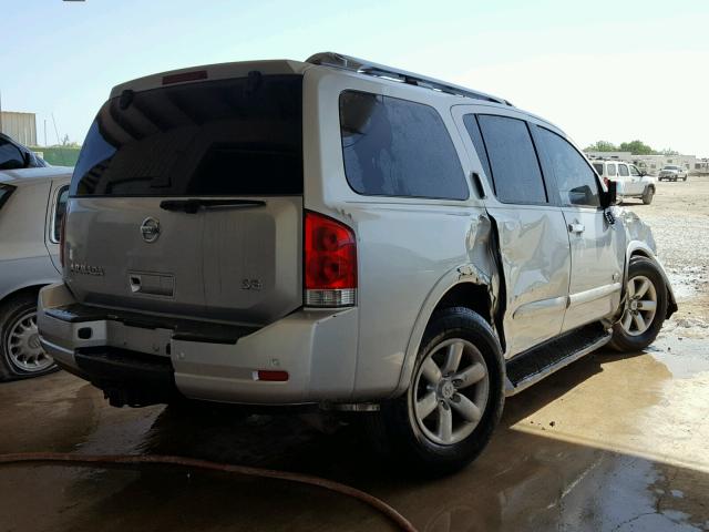 5N1BA08D98N602953 - 2008 NISSAN ARMADA SE SILVER photo 4