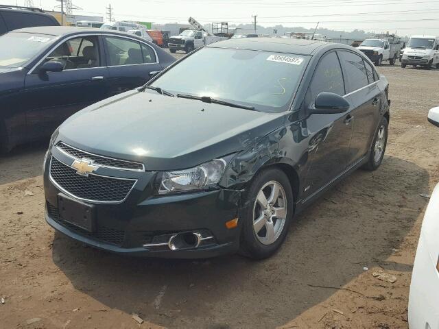 1G1PC5SB5E7224809 - 2014 CHEVROLET CRUZE LT GREEN photo 2