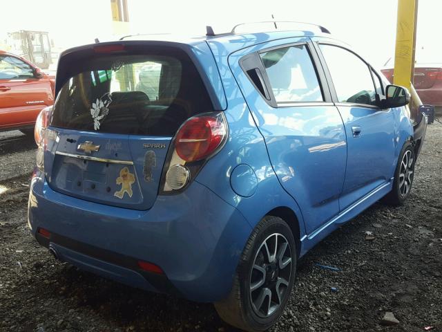 KL8CF6S9XEC470125 - 2014 CHEVROLET SPARK 2LT BLUE photo 4