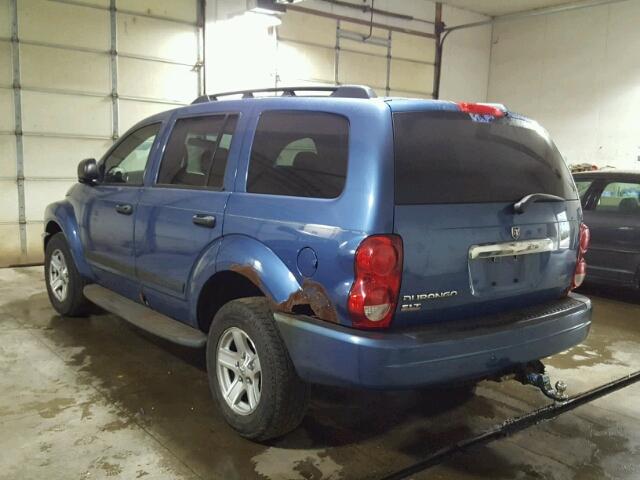 1D4HB48N35F597513 - 2005 DODGE DURANGO SL BLUE photo 3