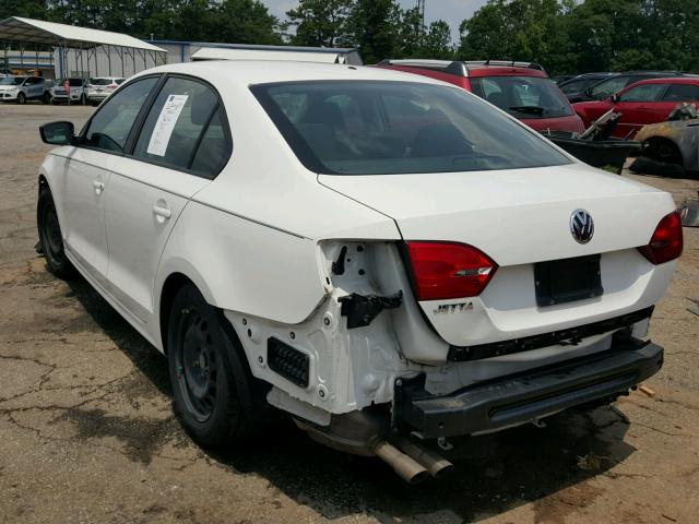 3VW1K7AJ9DM221613 - 2013 VOLKSWAGEN JETTA BASE 白色 照片 3