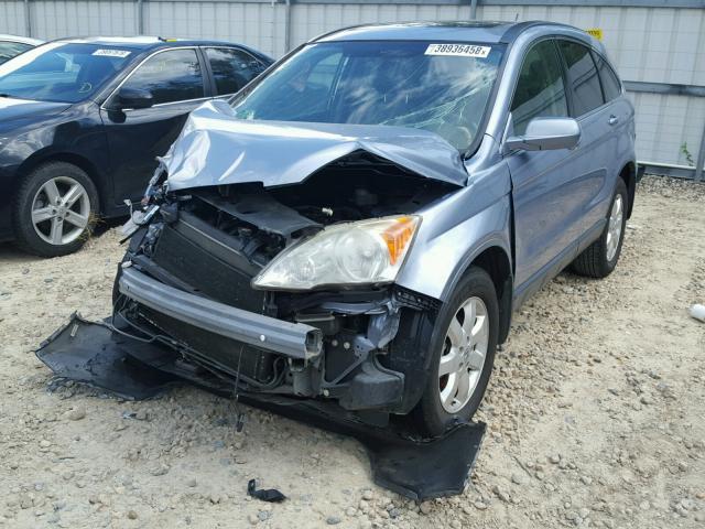 JHLRE38798C023799 - 2008 HONDA CR-V EXL BLUE photo 2