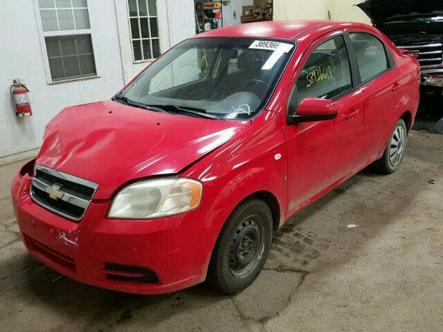 KL1TD566X7B081315 - 2007 CHEVROLET AVEO BASE Қызыл фото 2