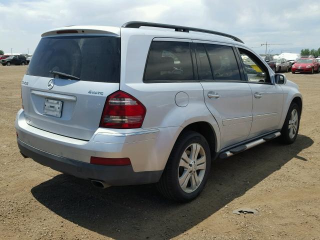 4JGBF71E17A125339 - 2007 MERCEDES-BENZ GL 450 4MA SILVER photo 4