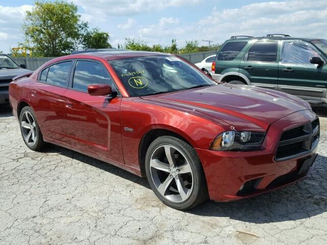 2C3CDXHGXEH219504 - 2014 DODGE CHARGER RED photo 1