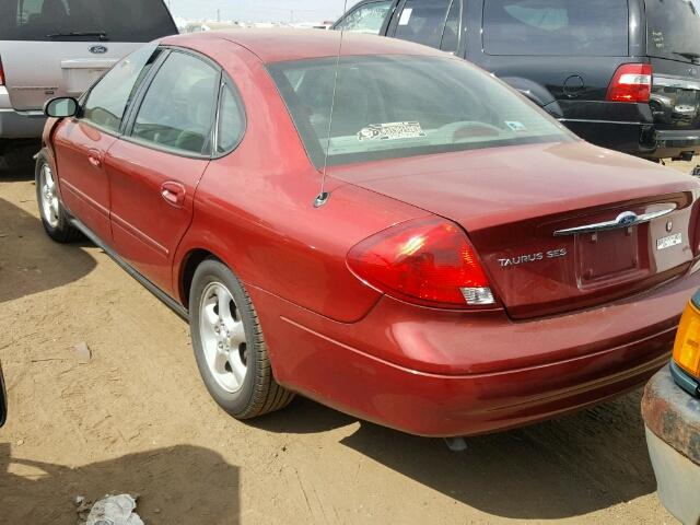 1FAFP55271A252083 - 2001 FORD TAURUS SES MAROON photo 3