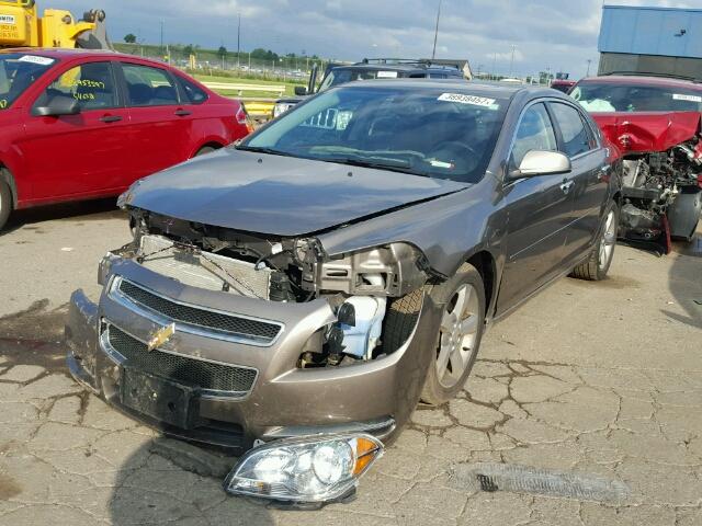 1G1ZD5EU0CF359282 - 2012 CHEVROLET MALIBU BROWN photo 2