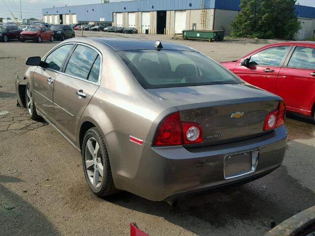 1G1ZD5EU0CF359282 - 2012 CHEVROLET MALIBU BROWN photo 3