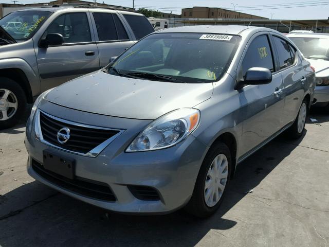 3N1CN7AP6CL932751 - 2012 NISSAN VERSA SV GRAY photo 2