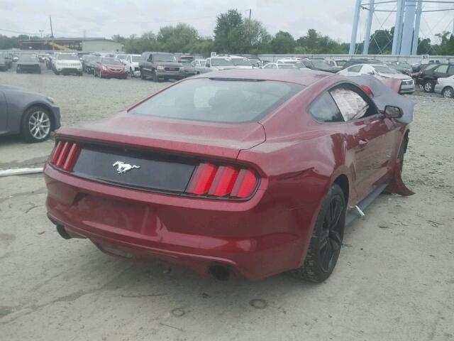 1FA6P8TH5F5411031 - 2015 FORD MUSTANG RED photo 4