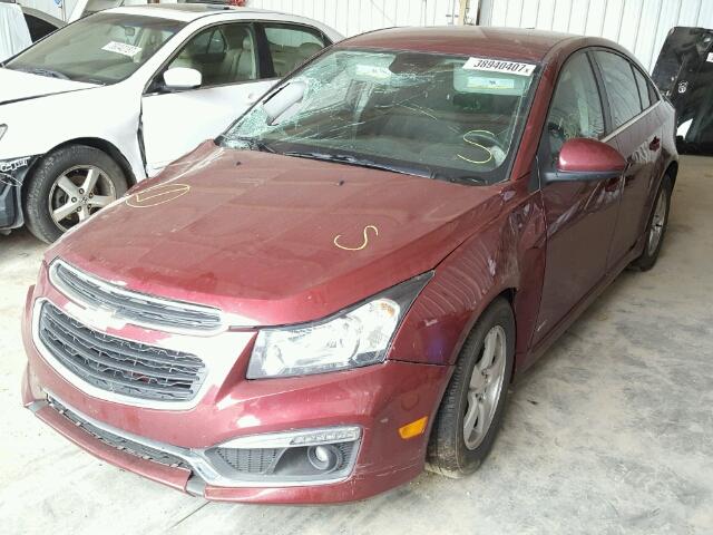 1G1PC5SB7F7224831 - 2015 CHEVROLET CRUZE LT RED photo 2