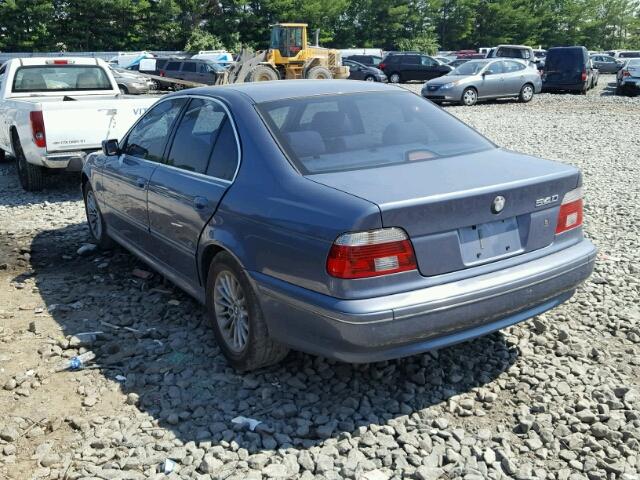 WBADN63403GN88625 - 2003 BMW 540 I AUTO BLUE photo 3