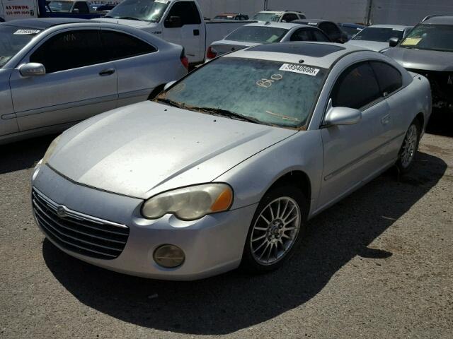 4C3AG52H43E036624 - 2003 CHRYSLER SEBRING LX SILVER photo 2