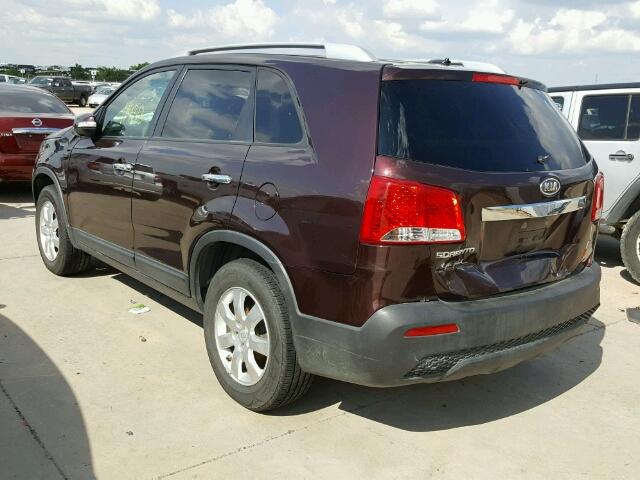 5XYKT4A29BG135210 - 2011 KIA SORENTO BA PURPLE photo 3