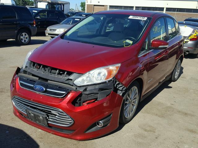 1FADP5BU1EL521721 - 2014 FORD C-MAX SEL RED photo 2