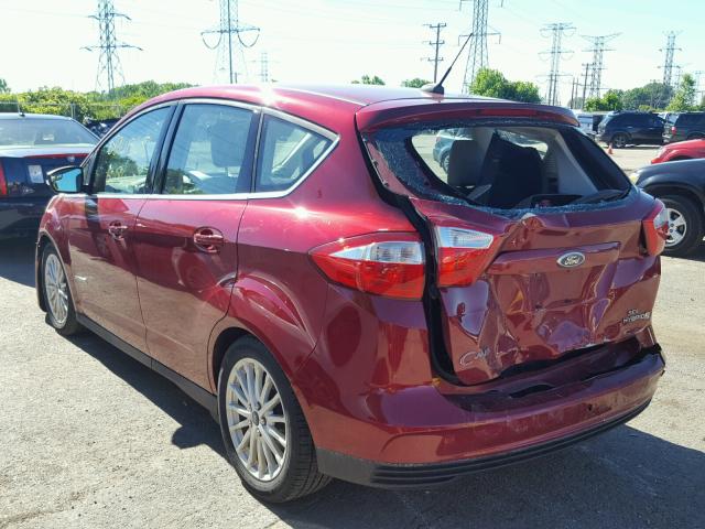 1FADP5BU1EL521721 - 2014 FORD C-MAX SEL RED photo 3