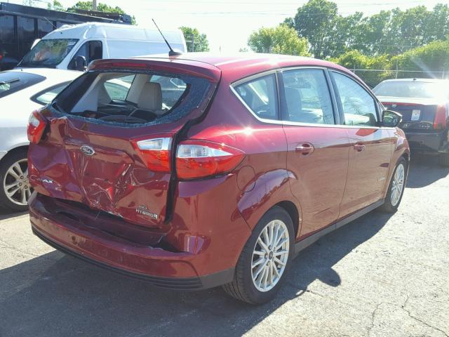 1FADP5BU1EL521721 - 2014 FORD C-MAX SEL RED photo 4