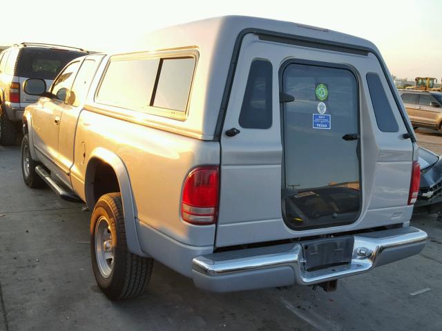 1B7GG22Y7WS652555 - 1998 DODGE DAKOTA GRAY photo 3