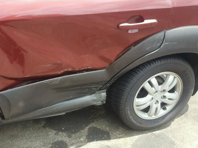 KM8JN12D96U463408 - 2006 HYUNDAI TUCSON GLS MAROON photo 9