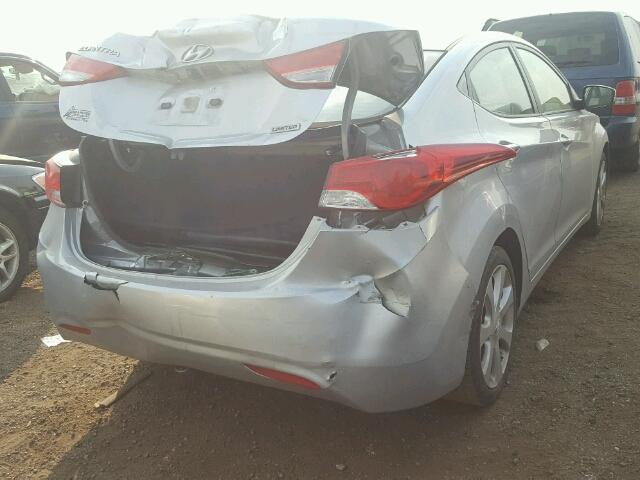 5NPDH4AE0CH082542 - 2012 HYUNDAI ELANTRA SILVER photo 4