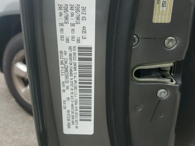 1C4NJCBA8ED594153 - 2014 JEEP COMPASS SP GRAY photo 10