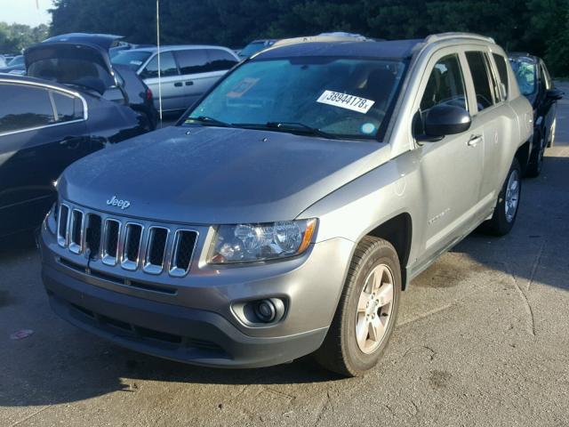 1C4NJCBA8ED594153 - 2014 JEEP COMPASS SP GRAY photo 2