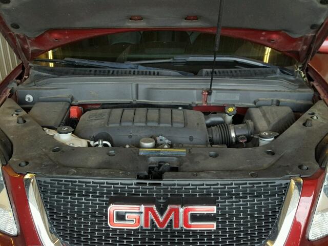 1GKLVMED7AJ116779 - 2010 GMC ACADIA SLT RED photo 7