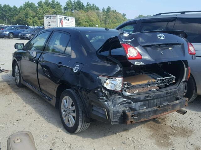 2T1BU40EX9C074173 - 2009 TOYOTA COROLLA BA BLACK photo 3