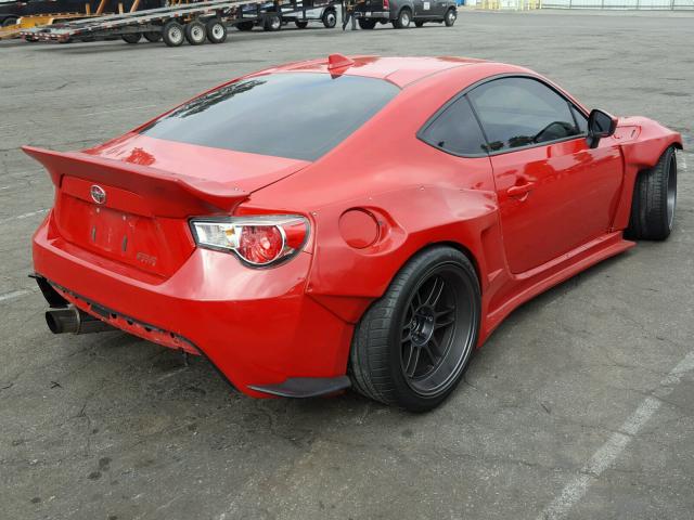 JF1ZNAA10G9703969 - 2016 TOYOTA SCION FR-S RED photo 4
