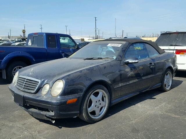 WDBLK70G91T055560 - 2001 MERCEDES-BENZ CLK 430 BLUE photo 2