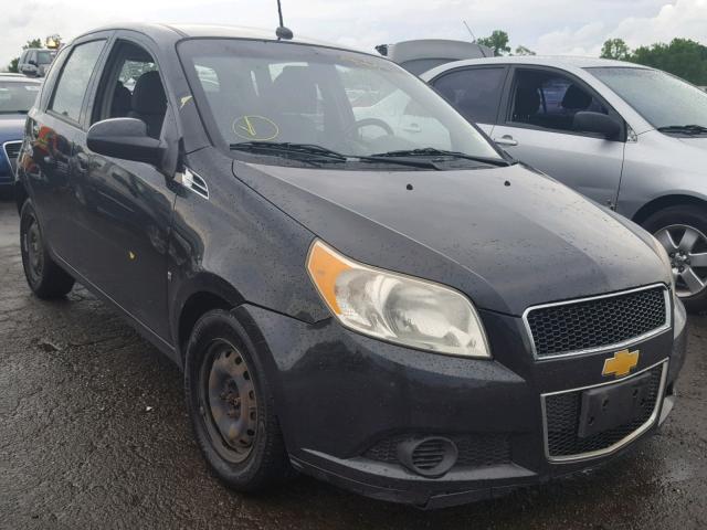 KL1TD66E49B333639 - 2009 CHEVROLET AVEO LS BLACK photo 1