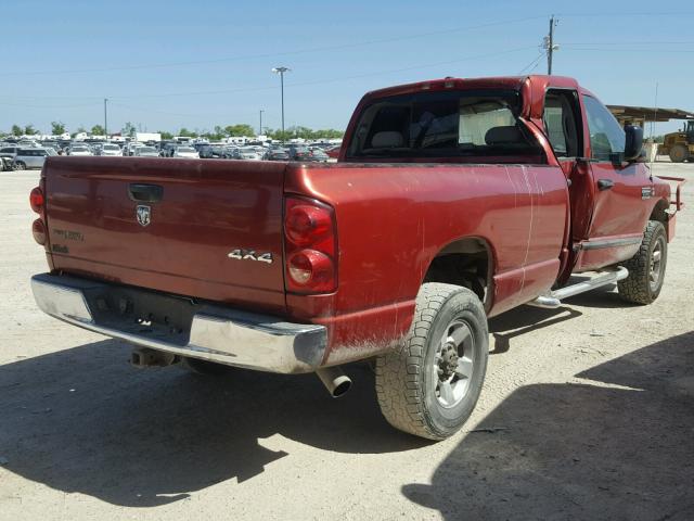 3D7KS28C97G748593 - 2007 DODGE RAM 2500 S Կարմիր լուսանկար 4
