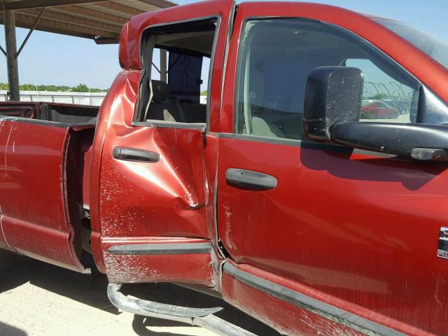 3D7KS28C97G748593 - 2007 DODGE RAM 2500 S Կարմիր լուսանկար 9